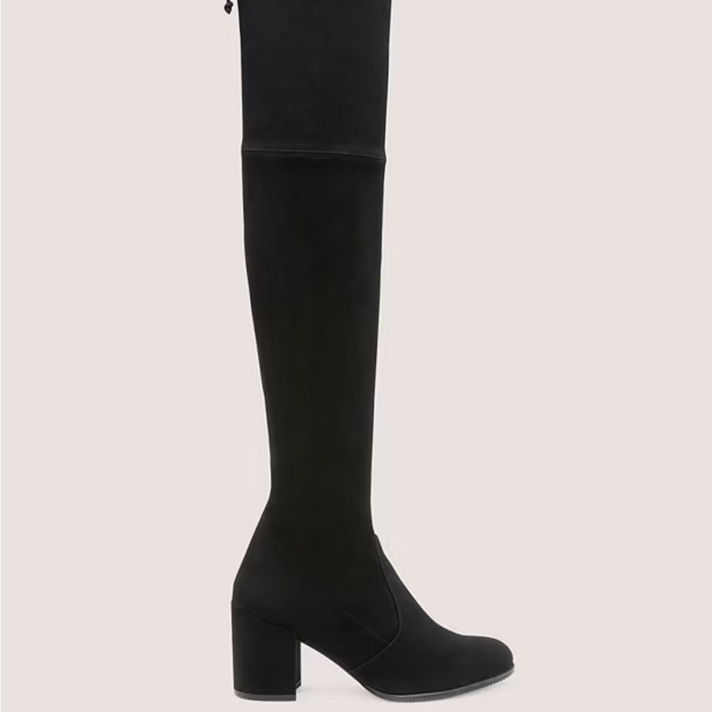 Stuart Weitzman Tieland Black Suede over the knee boots